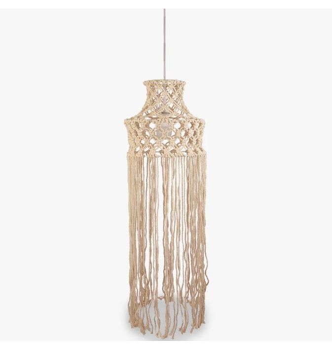 Candeeiro macramé gato preto