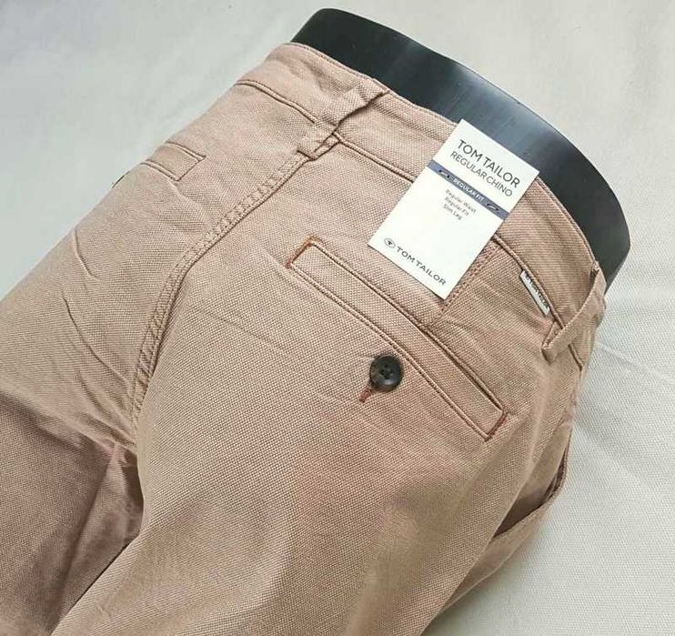 Spodnie męskie Tom Tailor -Chino Slim Regul. beżowe nowe oryg. W33/L34