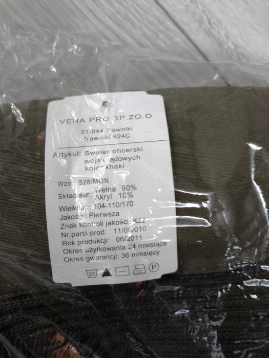 Sweter oficerski wojskowy 528/MON roz. 104-110/170