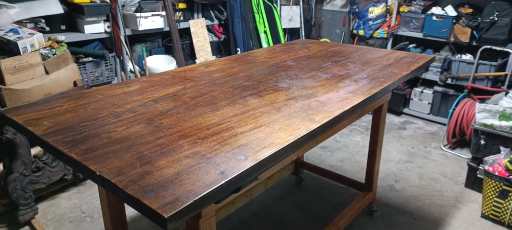 Mesa jantar antiga em madeira maciça