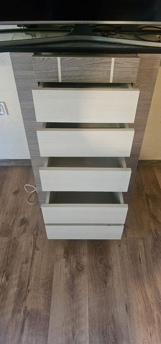 Duży regał narożny+wysoka komoda
