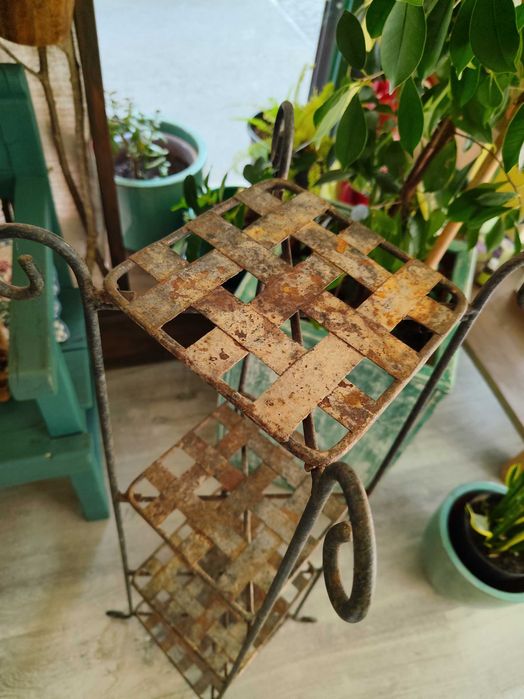 Floreira rústica wem ferro forjado