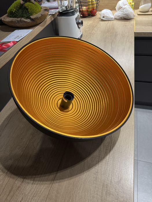 Designerska czarno-złota Lampa sufitowa