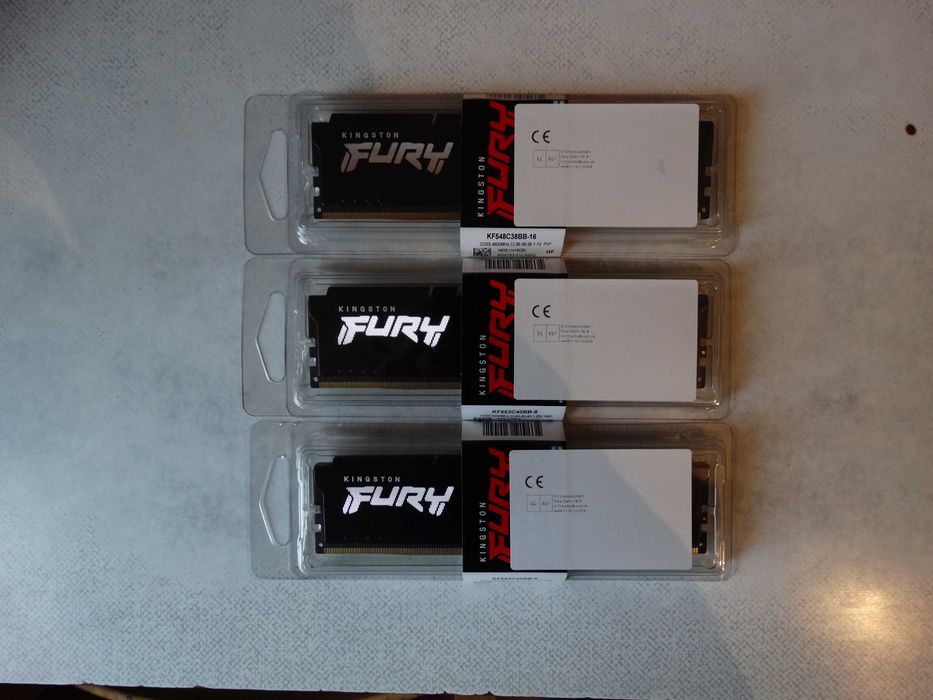 оперативная память Kingston FURY BEAST DDR5 8GB 5200MHz 16GB 4800MHz