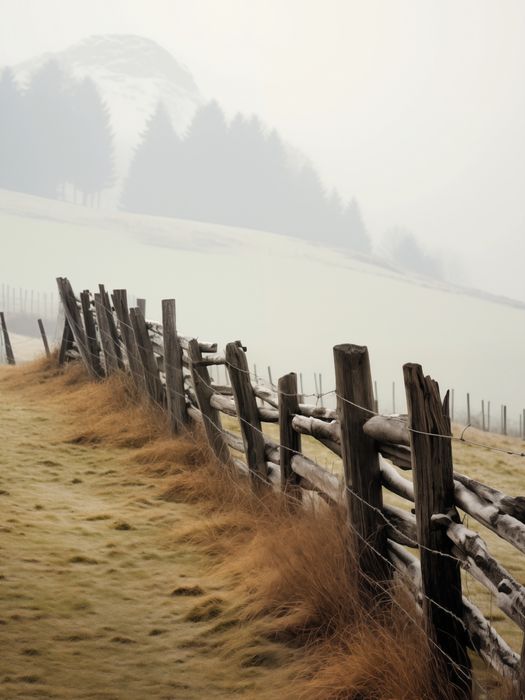 Plakat 75x100cm Spowity Mgłą