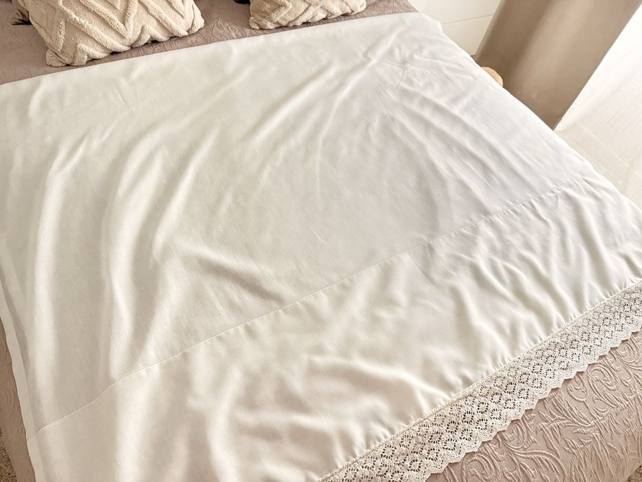Cortina unica com renda