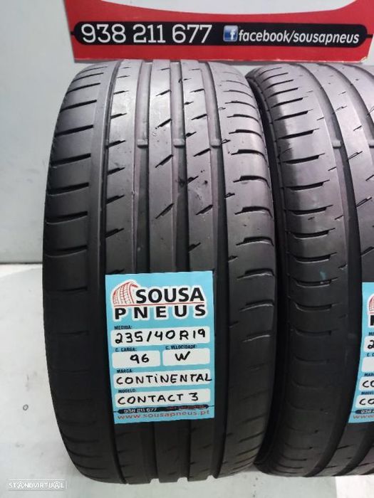 2 pneus semi novos 235-40r19 continental - oferta dos portes