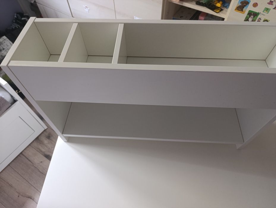 Biurko Ikea Micke białe  z nadstawka i wkładem do szuflady