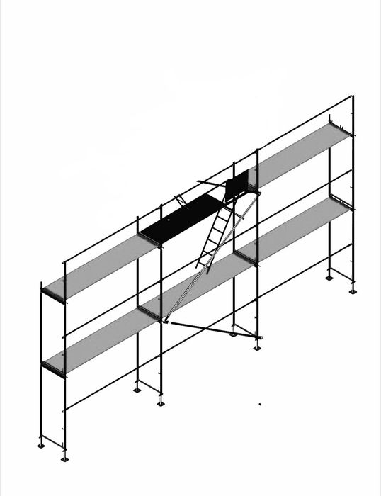 Rusztowanie elewacyjne plettac 9x6.4m nowe pletak poznańskie