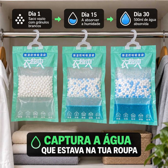 Sacos Anti Humidade 10 Un - Armário Mofo Bolor - Porto Lisboa Viana Leiria - Envio 24h