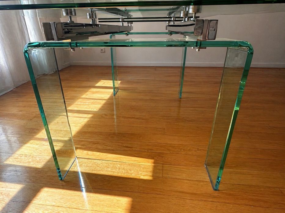 Mesa de Jantar em Vidro Temperado 6 Lugares – Excelente Estado