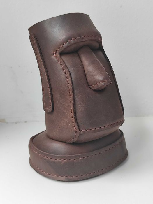 Підставка стакан для ручок шкіряна. Кожаный футляр для канцтоваров