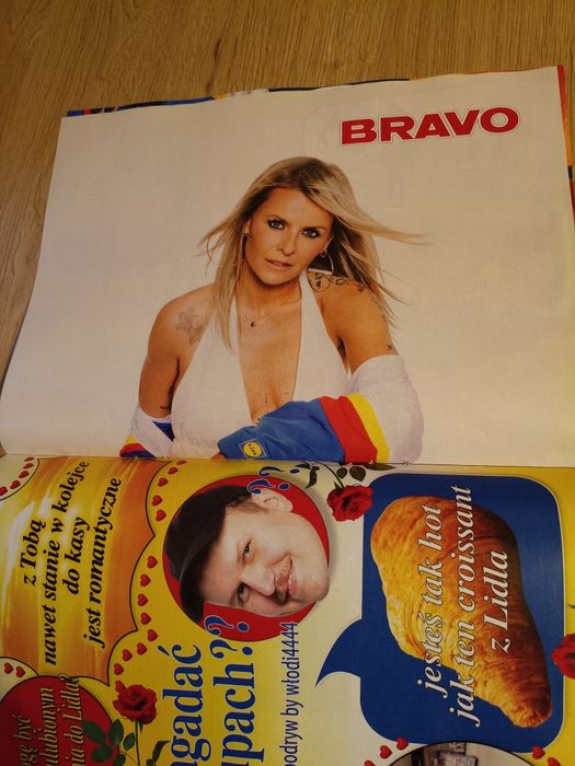 Gazeta bravo lidl z plakatem mandaryny