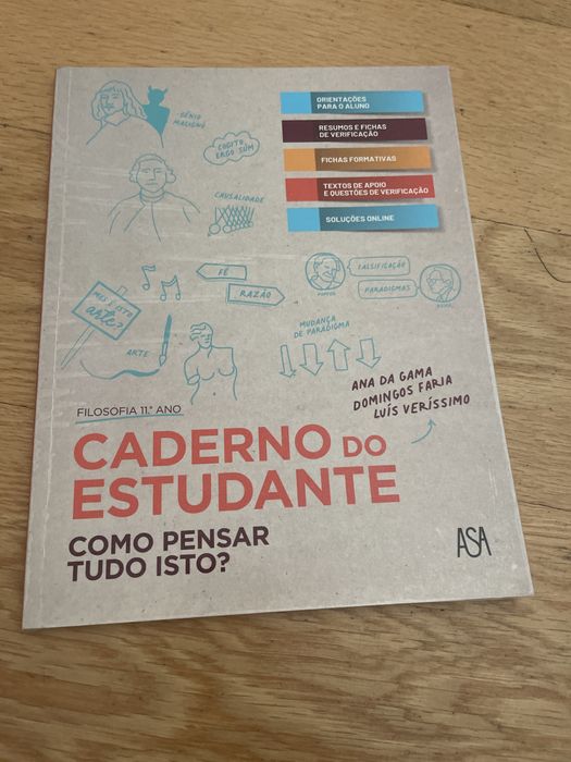 Caderno de estudante de filosofia de 11.ºano