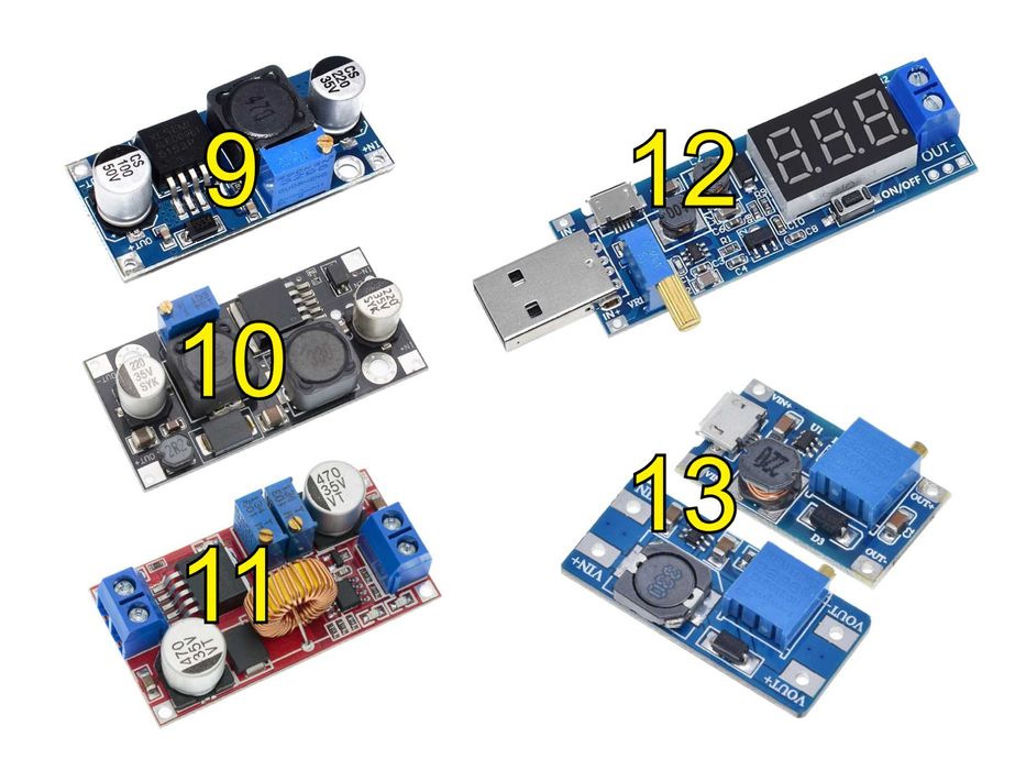 ШИМ регулятори напруги, швидкості 5V 12V 24V 220V диммери модулі реле