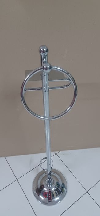 Suporte metálico papel higiénico e toalha