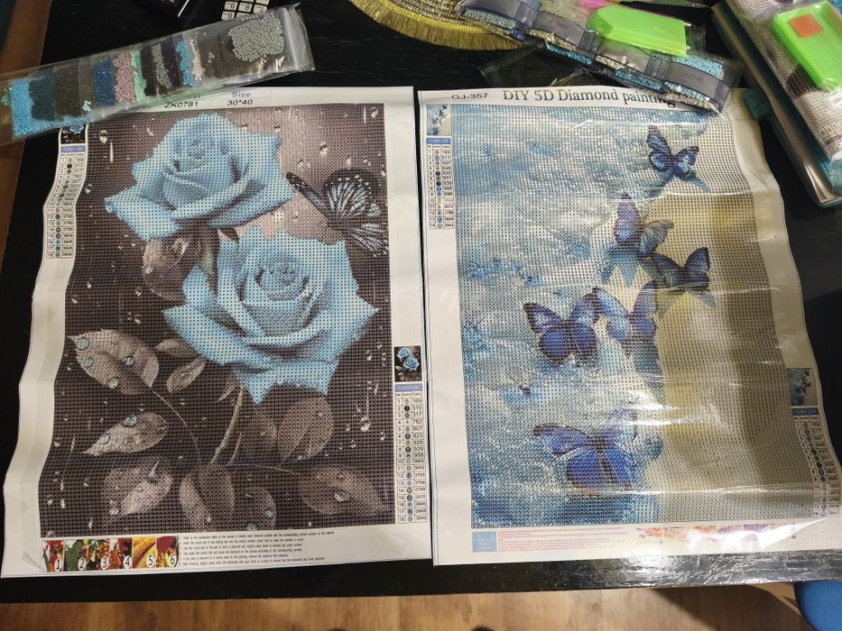 Dwa obrazy haft diamentowy  nowe