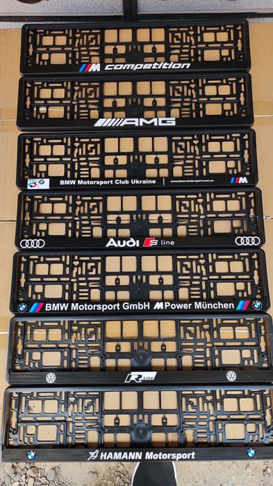 Рамка под номер БМВ,BMW,hamman, competition,audi sline,mercedes AMG,VW