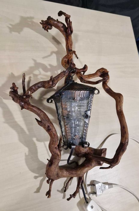 Lampa korzeń metal, kinkiet, lampka nocna, plafon