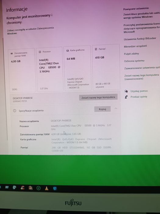 Komputer stacjonarny z monitorem