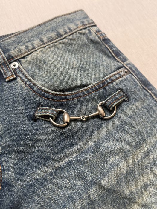 Gucci Horsebit Denim Jeans in Blue