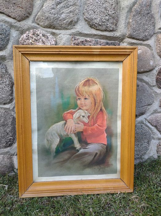 duża ramka obraz 52 cm x 41,5 cm z szybką