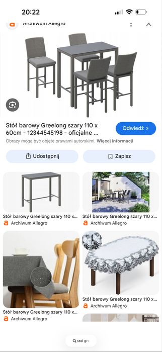 Meble ogrodowe zestaw Greelong szary Obi