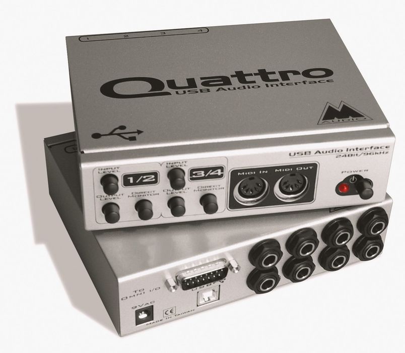 Interfejs audio USB - M-Audio Quattro - sprawny, bez zasilacza