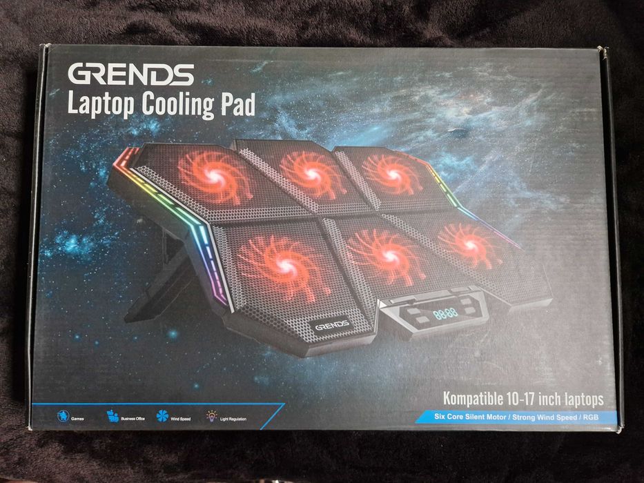 Podstawka chłodząca pod laptopa GRENDS 10-17' 6 fans RGB Model KMD3