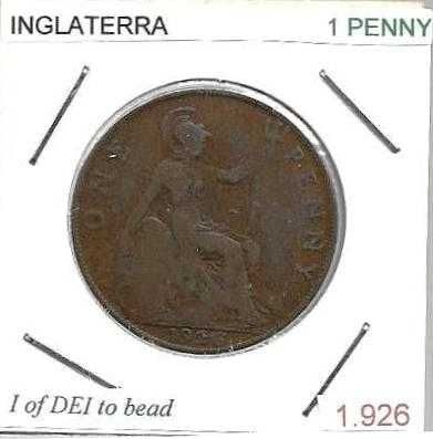 Inglaterra - - “Libra Esterlina” - - - 1 PENNY - - - Moedas
