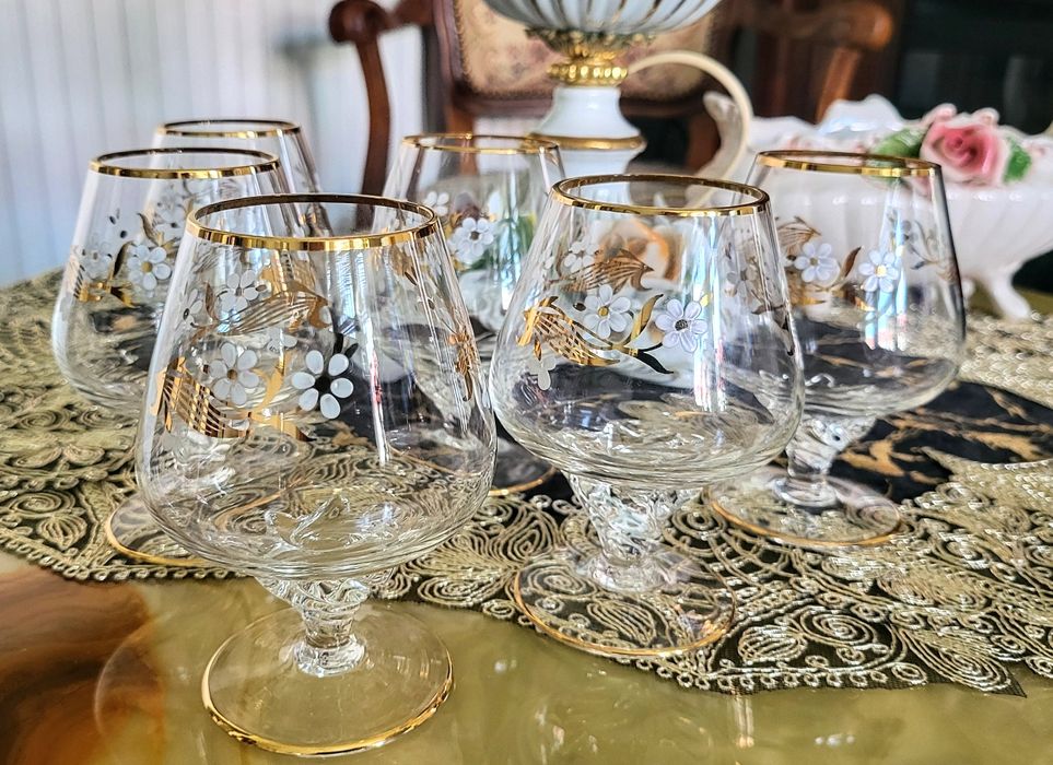 Kieliszki do Brendy 6 szt ręcznie malowane