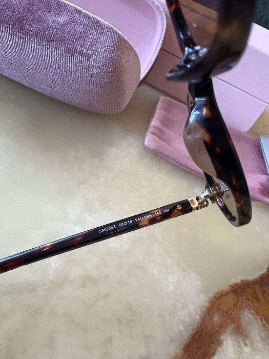 Okulary Miu Miu brazowe