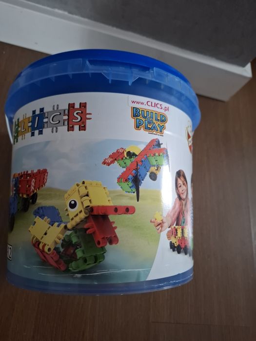 Klocki CLICS w wiaderku   okazja