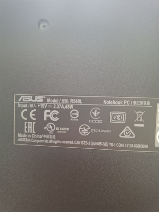 Продам ноутбук Asus R540L после апгрейда