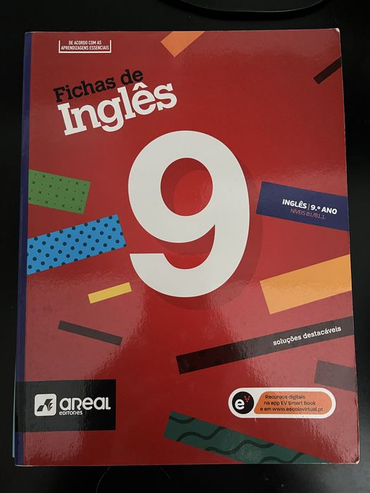 Livro de fichas de ingles 9 ano Águas Santas • OLX.pt