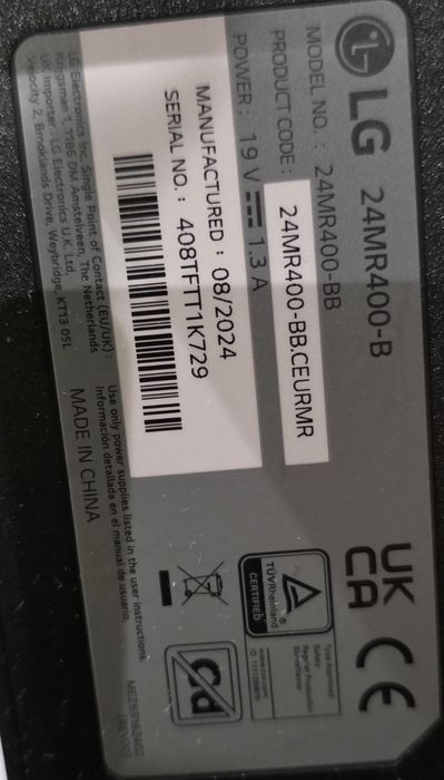 Monitor LG 24MR400-B 24 cale 100hz full hd