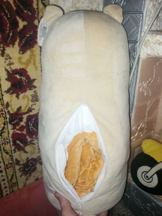 Кот батон 60см  с пледом 180×105см внутри