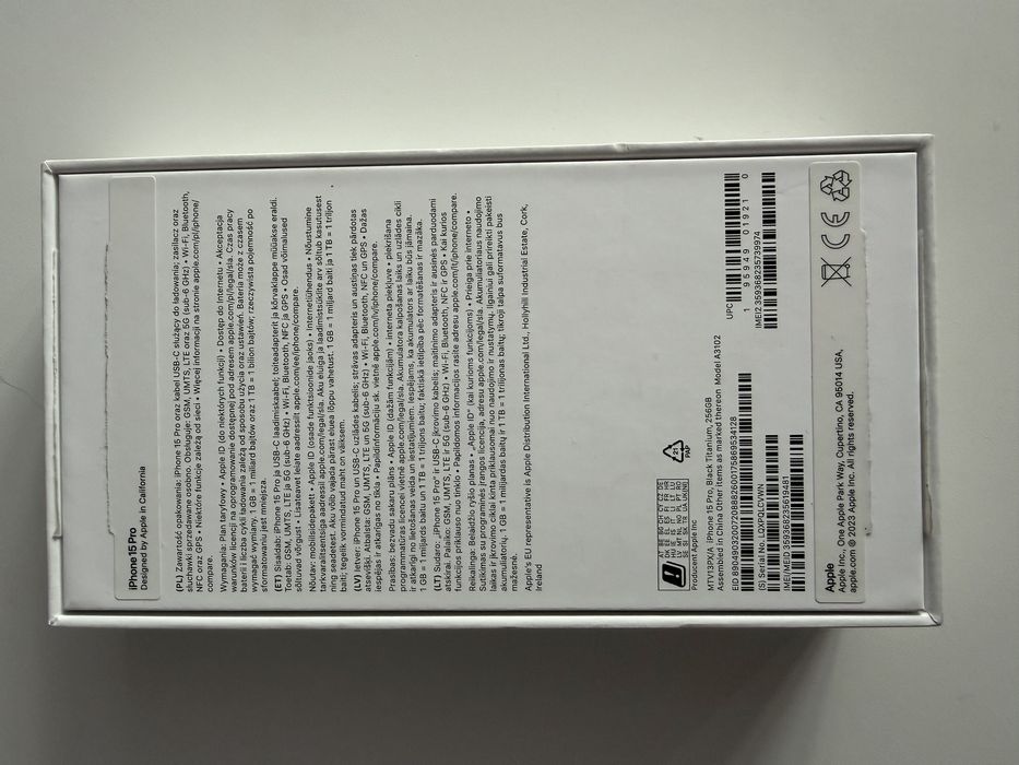 iPhone 15 Pro 256 GB Black Titanium – NOWY, wymieniony przez autoryzowany serwis Apple iMad