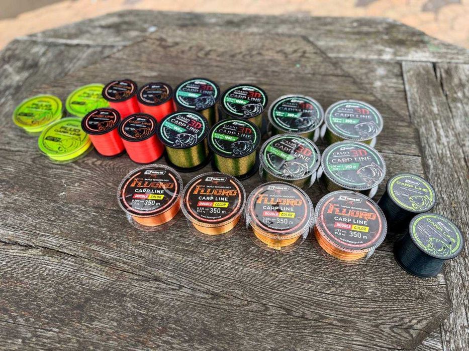 Жилка/ леска/ ліска/ оранж, зелена, салатова, дабл, 3д камо, дарк грін