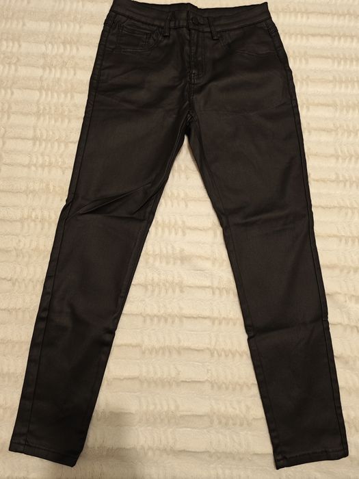 SHEIN Manfinity Calças couro sintético S