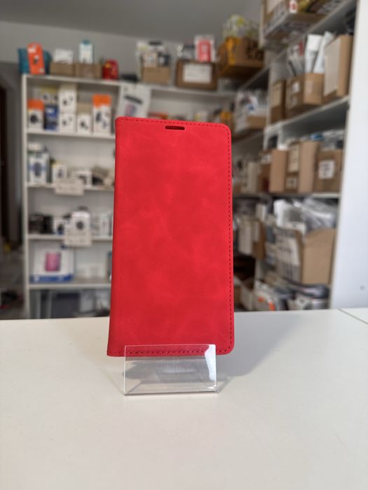 Etui z klapką zamykane czerwone do XIAOMI REDMI NOTE 15 PRO PLUS