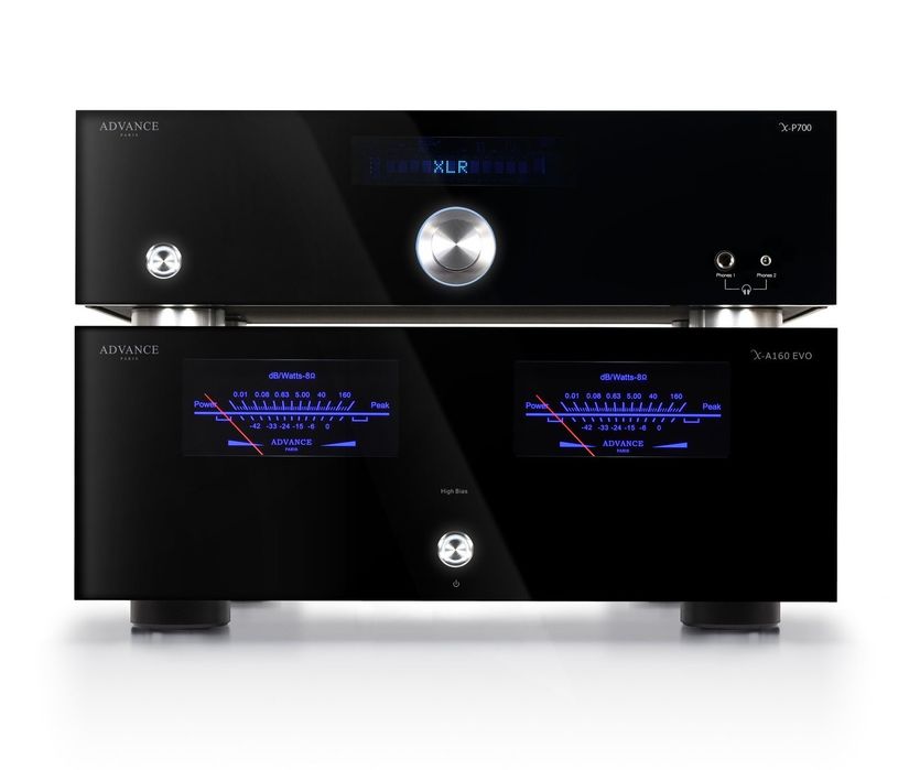 Advance Paris X-P700 та X-A160 EVO Комплект пред і підсилювач VU індикатор Dual-Mono и