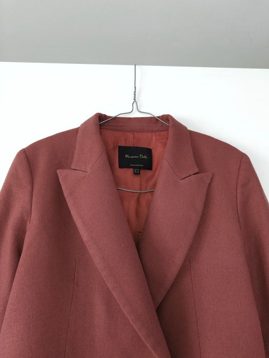 Marynarka Massimo dutti 36 S bordowa ceglasta wełniana dwurzędowa klasyczna
