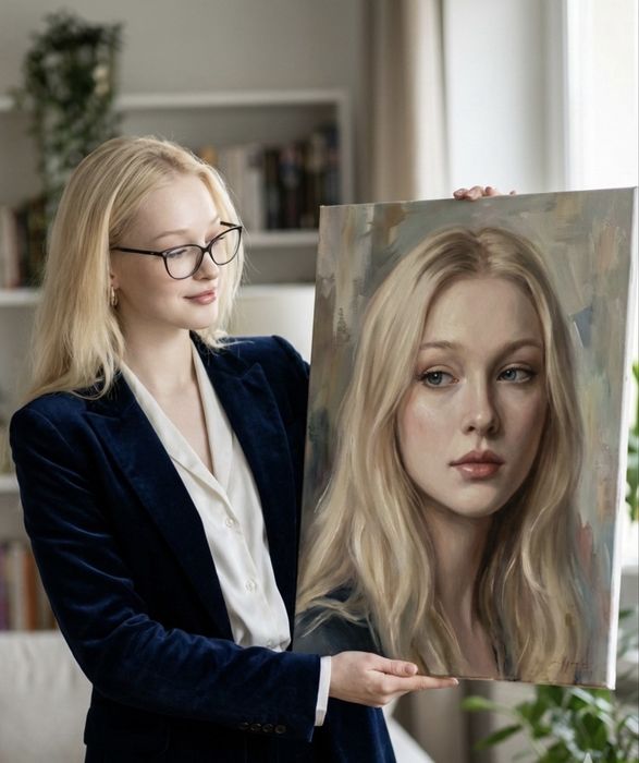 Авторський Digital Art на холсті, сучасна картина для інтер'єру