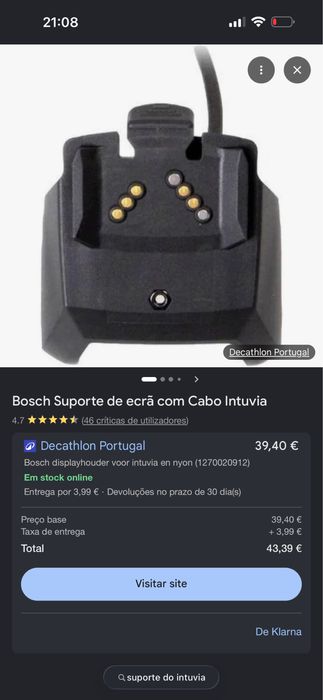 Base e Unidade de Controlo Bosch Intuvia