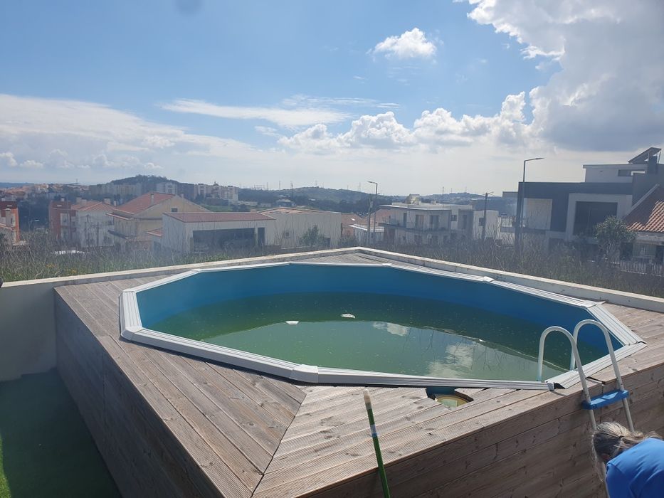 vendo piscina desmontável, opcional com  deck