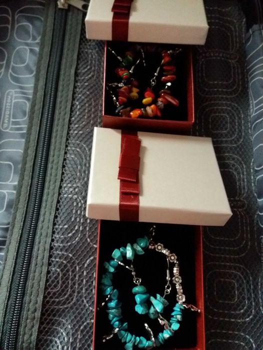 Biżuterie zestaw z kamienie naturalnych