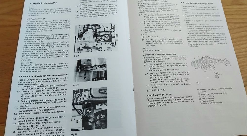 fogão 4bocas a gás de garrafa150€+esquentador Vulcano 150€!