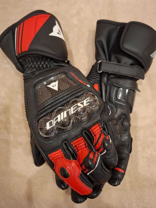 Luvas Mota Dainese Druid 4 Black/Lava-Red / White -ORIGINAIS