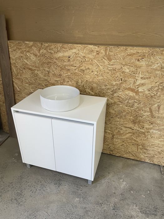 Movel de casa de banho | Lacado branco com lavatorio incluido (movel novo)